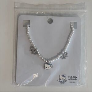 Forever 21 X Hello Kitty Blue Angel Faux Pearl Necklace